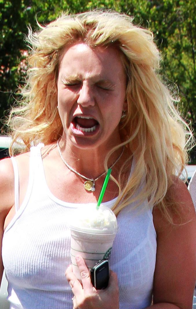 Britney Spears Looks Like An Escaped Mental Patient. October 20. 2010