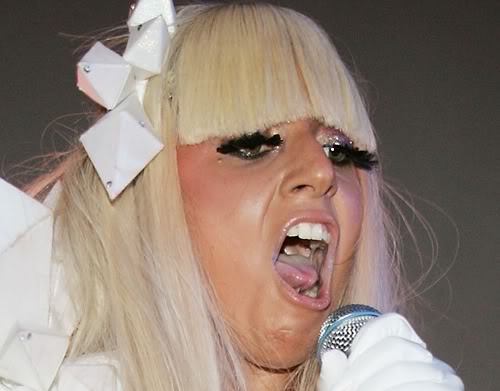 lady gaga horns face. Lady Gaga, who has been
