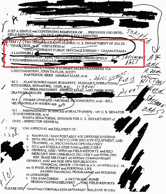 Was osama in laden a cia. A leaked, redacted CIA memo,